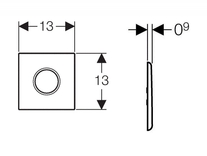 Dispozitiv optoelectronic pentru pisoar Gebeirt, Sigma, crom mat